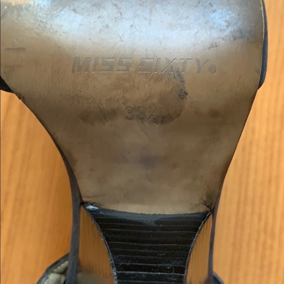 MISS SIXTY black wedge sandals - Picture 5 of 5